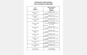 REPRÉSENTATIONS DE FIN D'ANNÉE