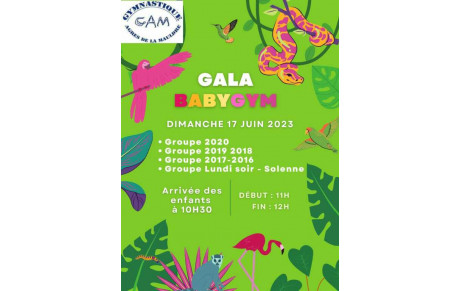 Gala parents-enfants, pré-baby et baby gym 2023